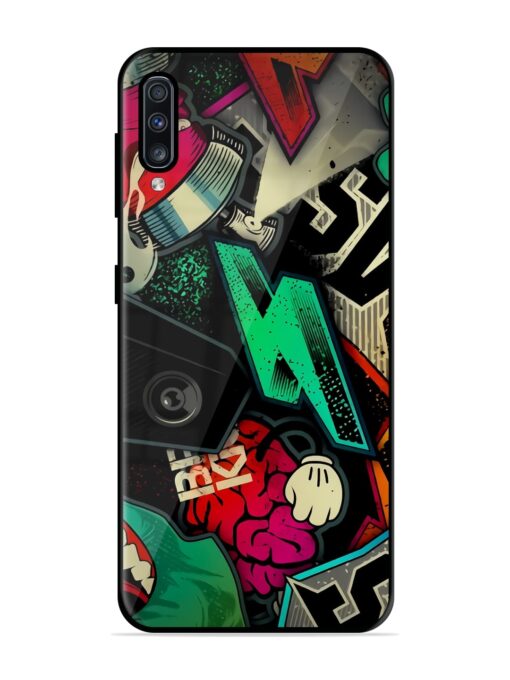 Graffiti Art Glossy Metal Phone Cover for Samsung Galaxy A70 Zapvi