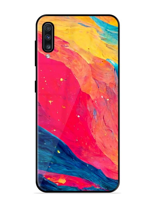 Starry Night Glossy Metal Phone Cover for Samsung Galaxy A70 Zapvi