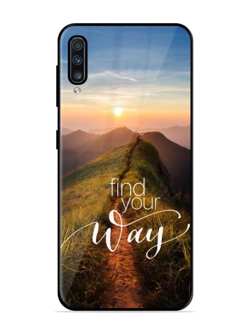 Find Your Way Glossy Metal Phone Cover for Samsung Galaxy A70