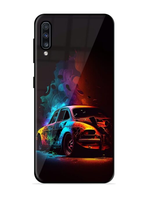 High Classic Car Art Glossy Metal Phone Cover for Samsung Galaxy A70 Zapvi