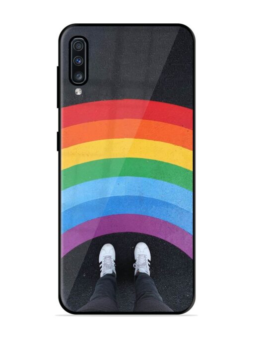 Legs Rainbow Glossy Metal TPU Phone Cover for Samsung Galaxy A70S