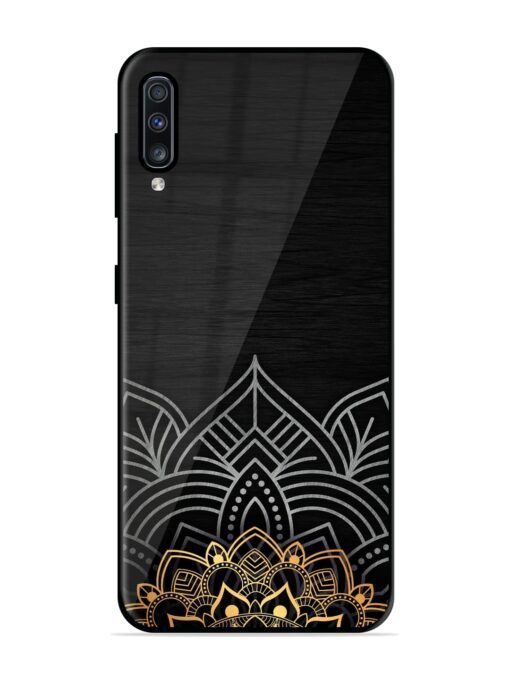 Decorative Golden Pattern Glossy Metal Phone Cover for Samsung Galaxy A70S Zapvi