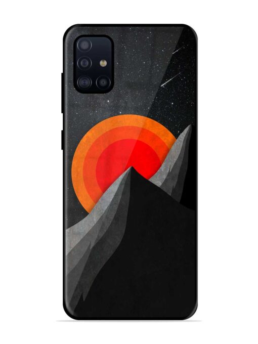 Black Mountain Glossy Metal Phone Cover for Samsung Galaxy A71