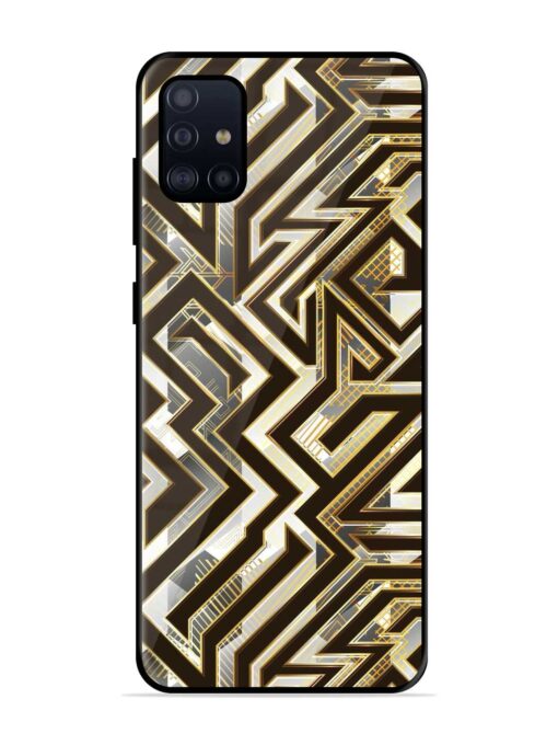 Technology Geometric Seamless Glossy Metal Phone Cover for Samsung Galaxy A71 Zapvi