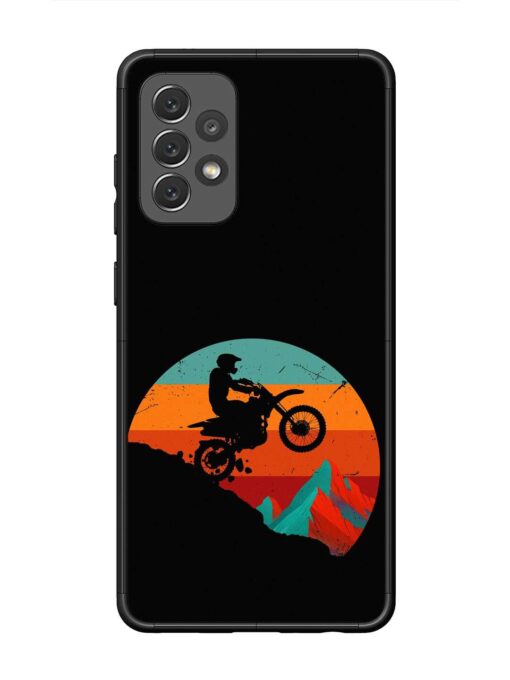 Mountain Bike Glossy Metal Phone Cover for Samsung Galaxy A72 Zapvi