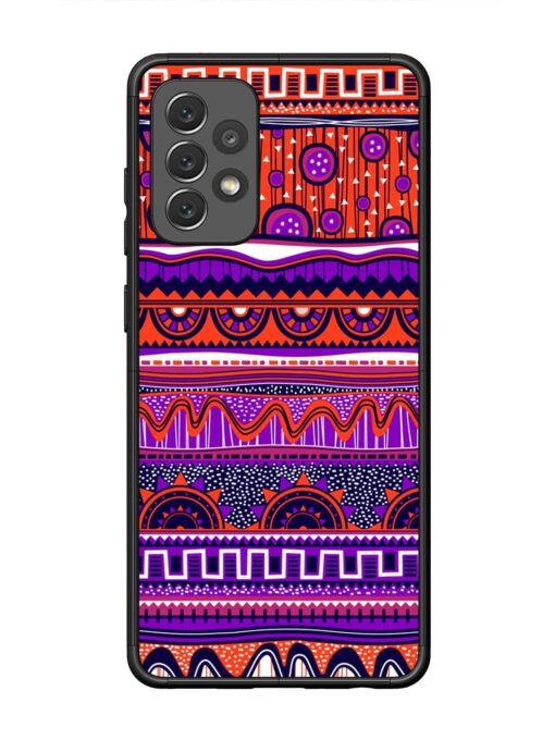 Ethnic Seamless Pattern Glossy Metal TPU Phone Cover for Samsung Galaxy A72