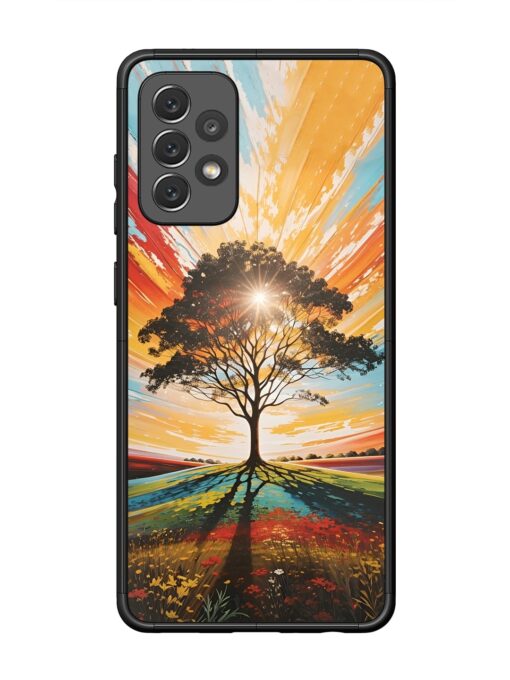 Abstract Tree Colorful Art Glossy Metal Phone Cover for Samsung Galaxy A72 Zapvi