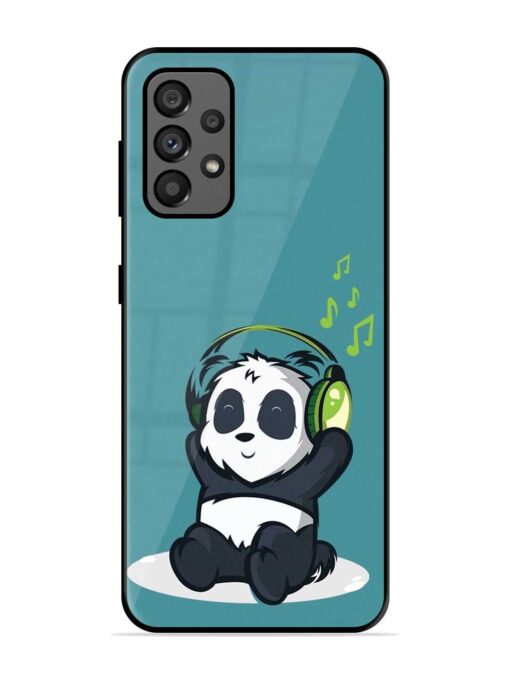 Music Panda Glossy Metal Phone Cover for Samsung Galaxy A73 (5G) Zapvi