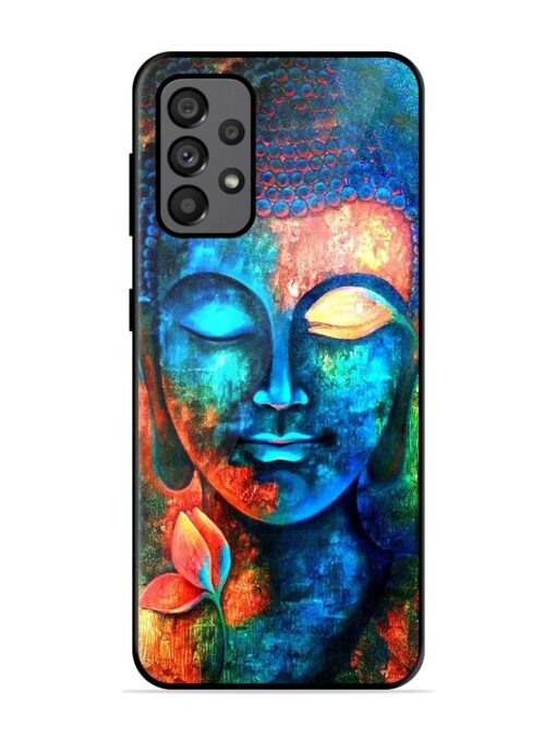 Buddha Painting Glossy Metal Phone Cover for Samsung Galaxy A73 (5G) Zapvi