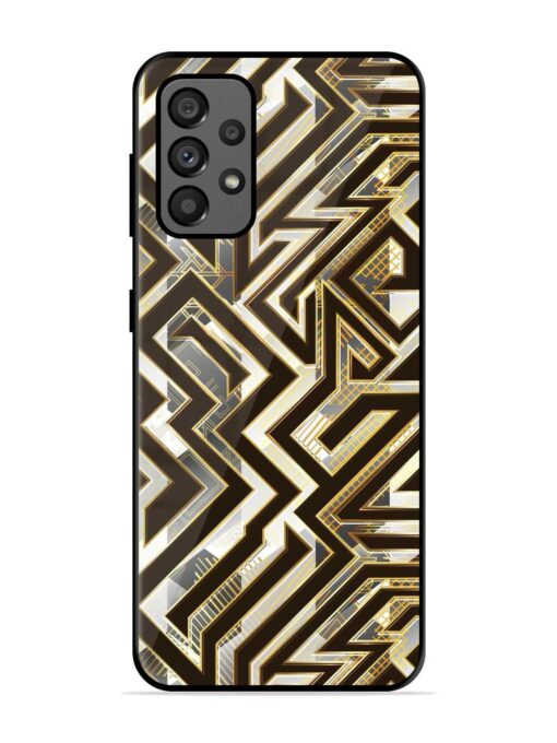 Technology Geometric Seamless Glossy Metal Phone Cover for Samsung Galaxy A73 (5G)