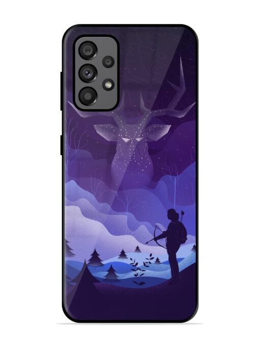 Deer Forest River Glossy Metal Phone Cover for Samsung Galaxy A73 (5G) Zapvi