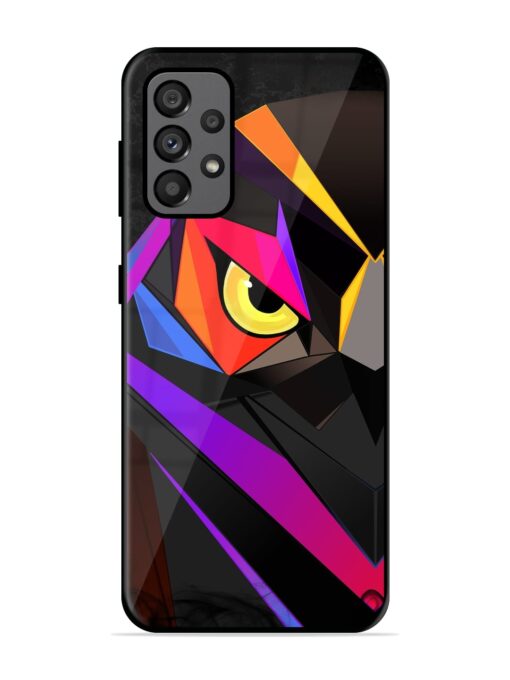 Wpap Owl Glossy Metal Phone Cover for Samsung Galaxy A73 (5G)