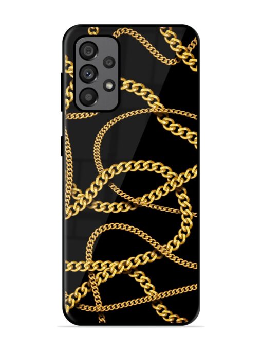 Decorative Golde Chain Glossy Metal Phone Cover for Samsung Galaxy A73 (5G) Zapvi