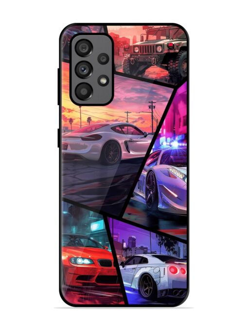 Ride In Pixels Glossy Metal Phone Cover for Samsung Galaxy A73 (5G) Zapvi