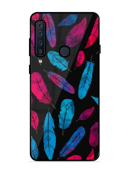 Feather Art Glossy Metal Phone Cover for Samsung Galaxy A9 (2018)