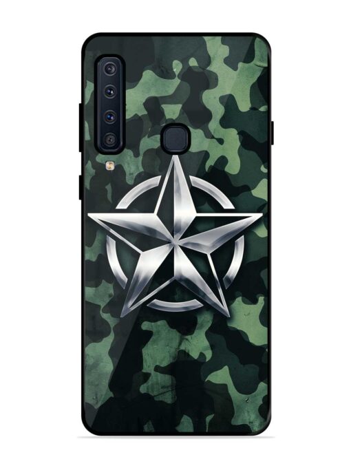 Indian Army Star Design Glossy Metal Phone Cover for Samsung Galaxy A9 (2018)