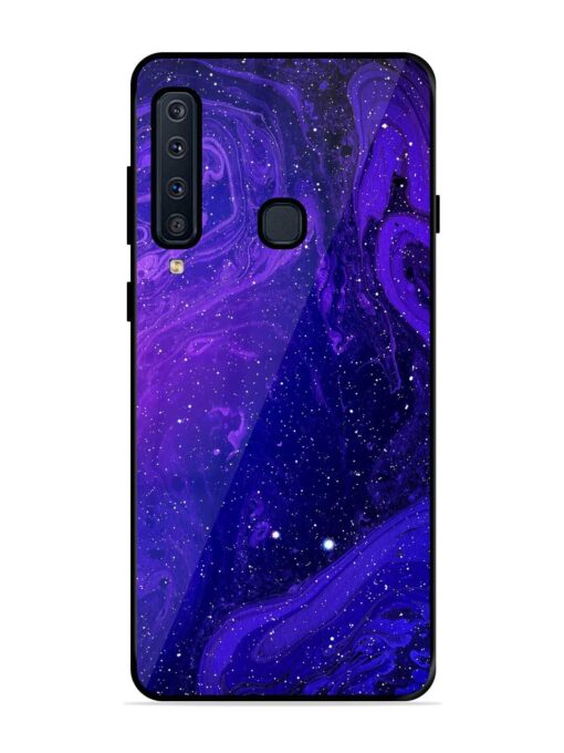 Galaxy Acrylic Abstract Art Glossy Metal Phone Cover for Samsung Galaxy A9 (2018)