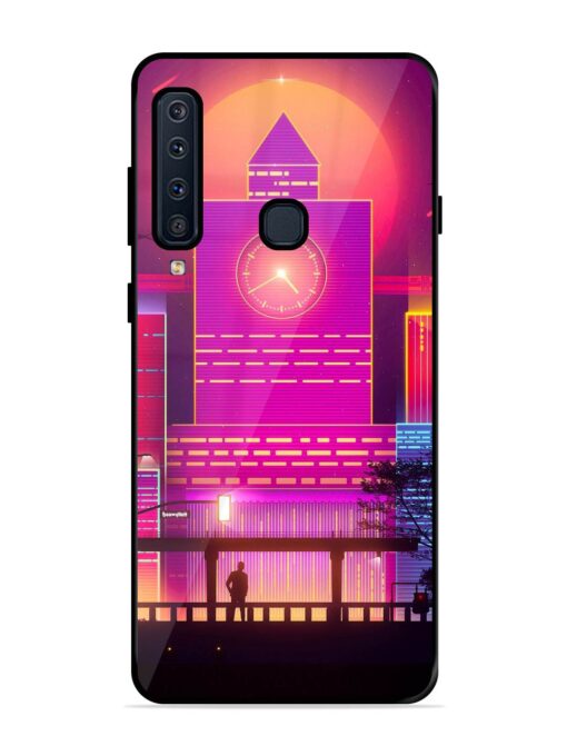 Clock Tower Glossy Metal TPU Phone Cover for Samsung Galaxy A9 (2018)