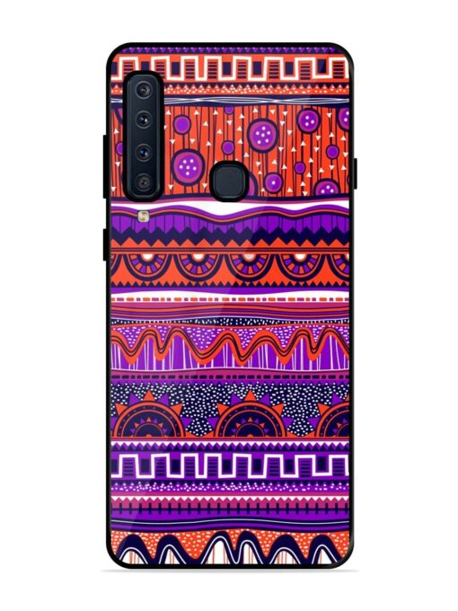 Ethnic Seamless Pattern Glossy Metal TPU Phone Cover for Samsung Galaxy A9 (2018)