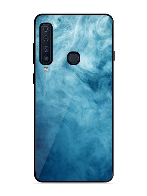 Blue Smoke Art Glossy Metal Phone Cover for Samsung Galaxy A9 (2018)