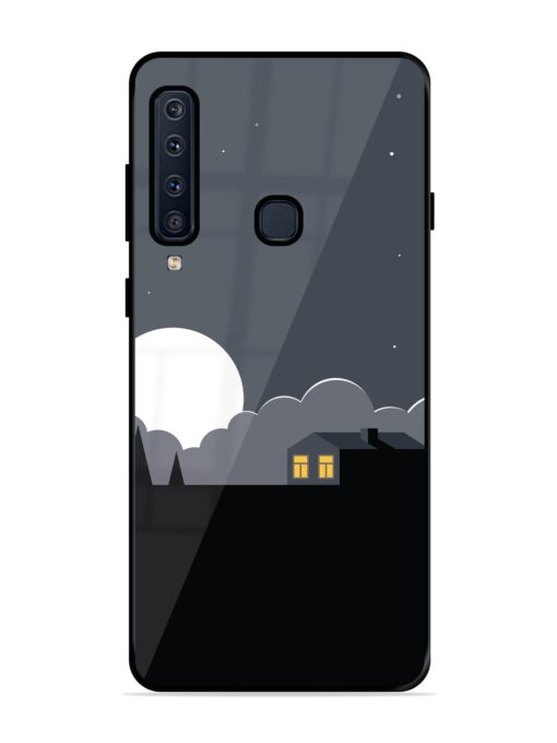 Full Moon Vector Art Glossy Metal Phone Cover for Samsung Galaxy A9 (2018)