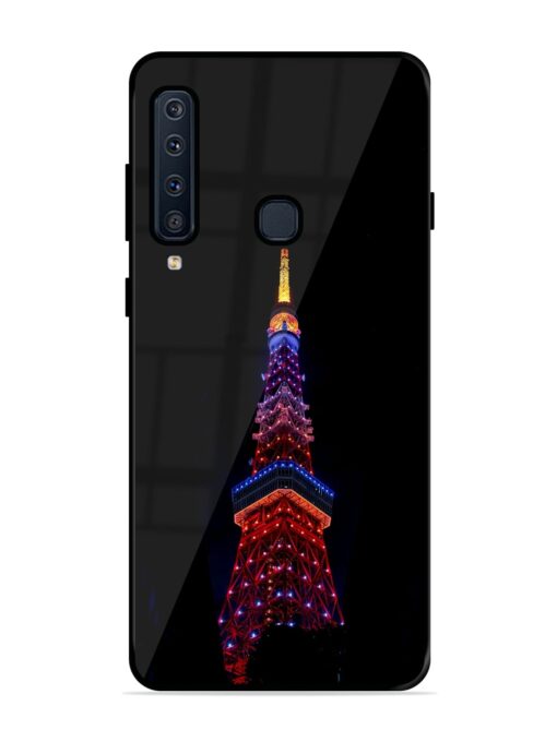 Eiffel Tower Night View Glossy Metal Phone Cover for Samsung Galaxy A9 (2018) Zapvi