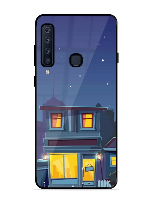 Vector Night House Glossy Metal Phone Cover for Samsung Galaxy A9 (2018)