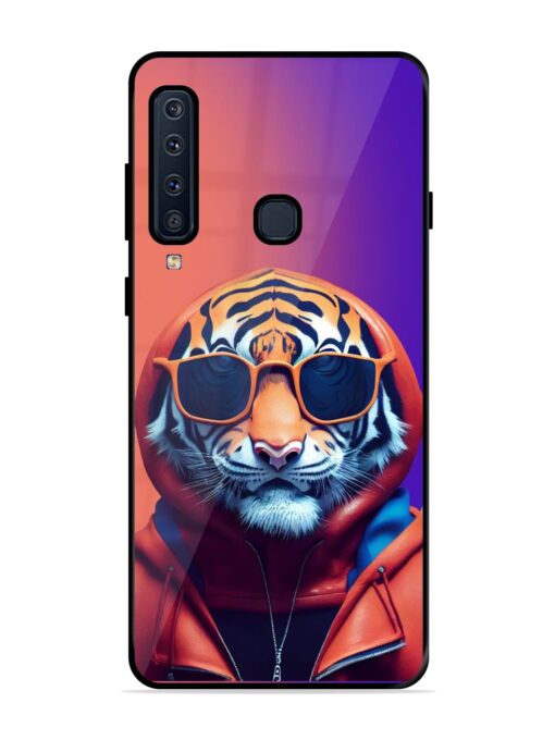 Tiger Animation Glossy Metal Phone Cover for Samsung Galaxy A9 (2018)