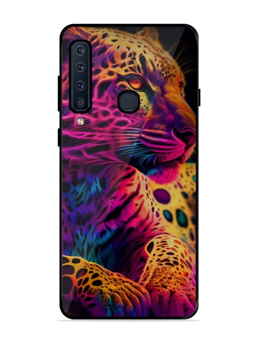 Leopard Art Glossy Metal Phone Cover for Samsung Galaxy A9 (2018) Zapvi