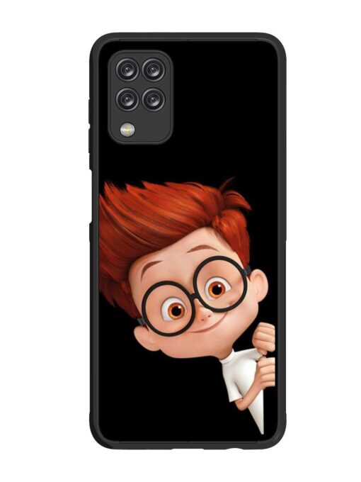 Smart Boy Cartoon Glossy Metal Phone Cover for Samsung Galaxy F12