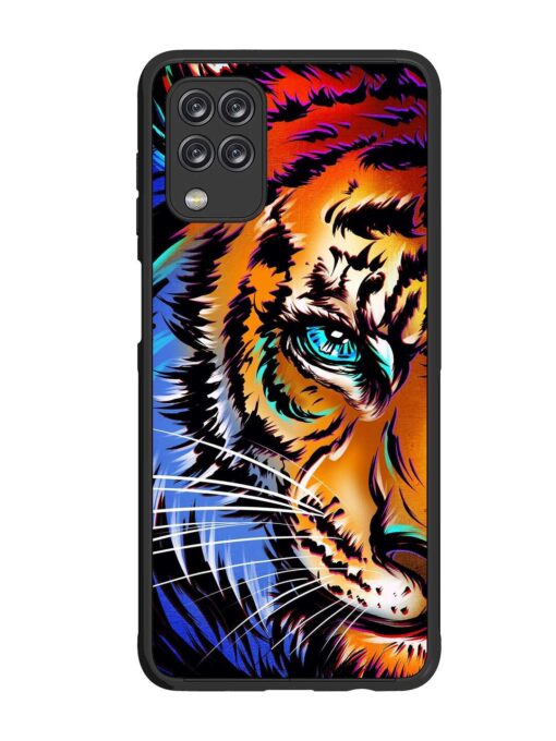 Colorful Lion Art Glossy Metal Phone Cover for Samsung Galaxy F12