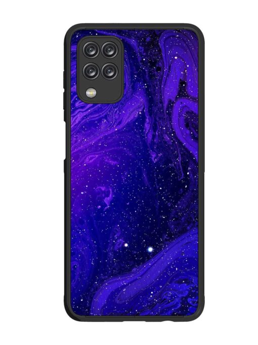 Galaxy Acrylic Abstract Art Glossy Metal Phone Cover for Samsung Galaxy F12