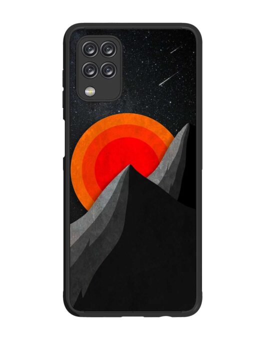 Black Mountain Glossy Metal Phone Cover for Samsung Galaxy F12