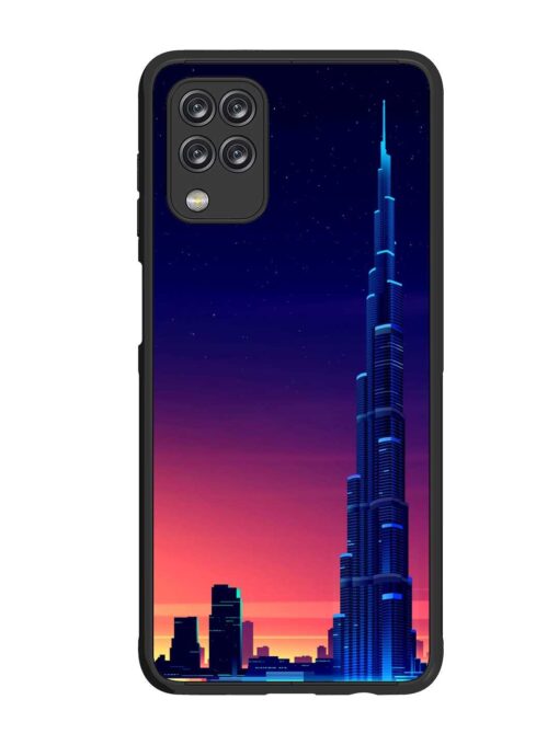 Burj Khalifa Abstract Glossy Metal Phone Cover for Samsung Galaxy F12