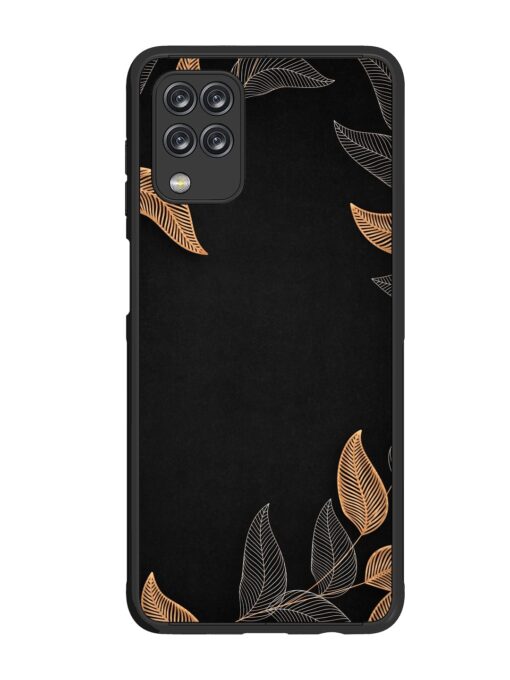 Foliage Art Glossy Metal Phone Cover for Samsung Galaxy F12