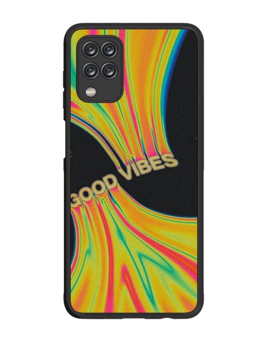 Good Vibes Glossy Metal Phone Cover for Samsung Galaxy F12