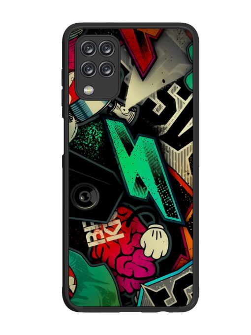 Graffiti Art Glossy Metal Phone Cover for Samsung Galaxy F12