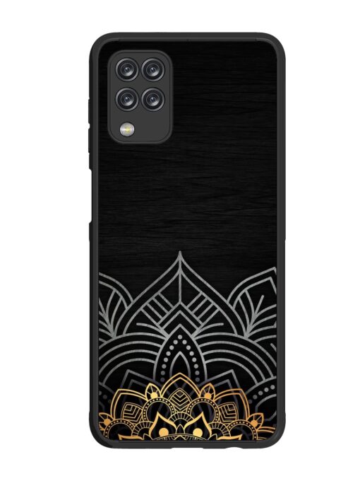 Decorative Golden Pattern Glossy Metal Phone Cover for Samsung Galaxy F12