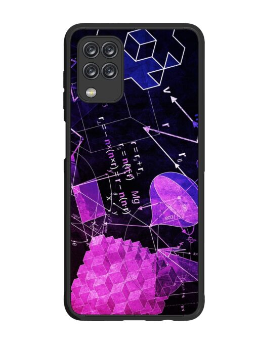 Math Physics Formula Art Glossy Metal Phone Cover for Samsung Galaxy F12 Zapvi