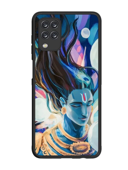 Bhagwan Sri Krishna Glossy Metal Phone Cover for Samsung Galaxy F12 Zapvi