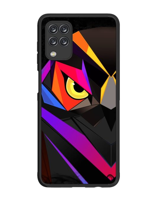 Wpap Owl Glossy Metal Phone Cover for Samsung Galaxy F12 Zapvi