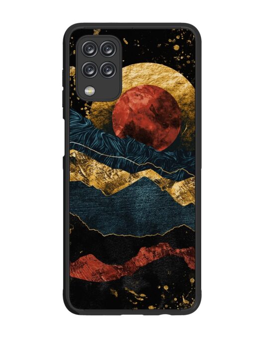 Gold Painting View Glossy Metal Phone Cover for Samsung Galaxy F12