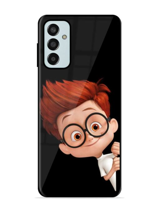 Smart Boy Cartoon Glossy Metal Phone Cover for Samsung Galaxy F13 Zapvi