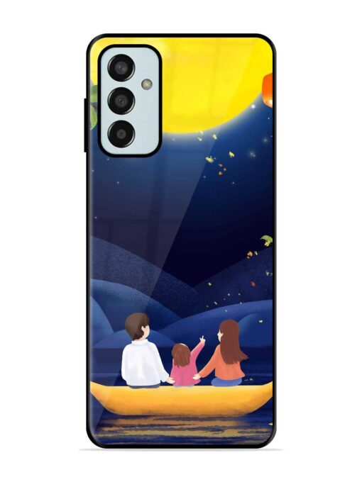 Happy Family And Beautiful View Glossy Metal Phone Cover for Samsung Galaxy F13 Zapvi