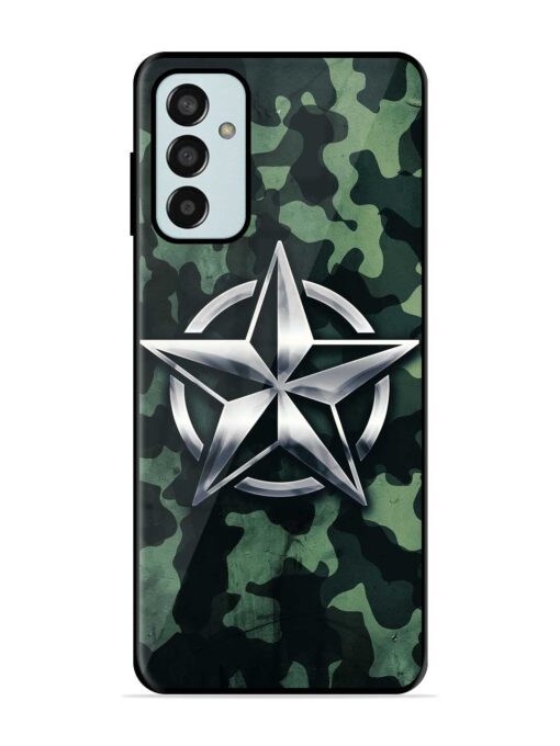 Indian Army Star Design Glossy Metal Phone Cover for Samsung Galaxy F13 Zapvi