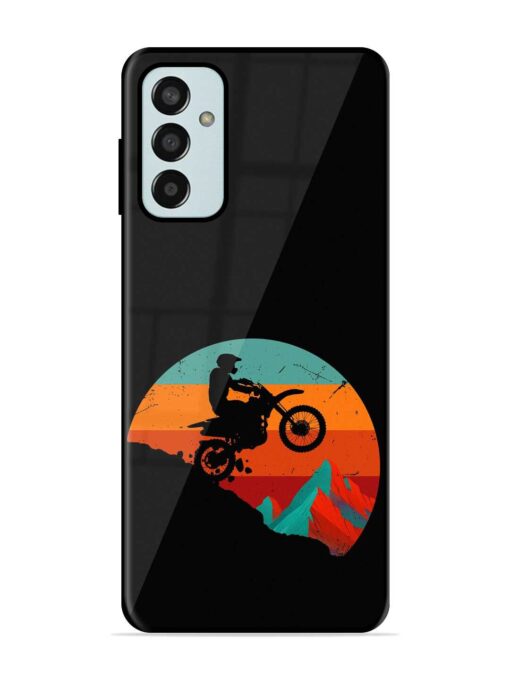 Mountain Bike Glossy Metal Phone Cover for Samsung Galaxy F13