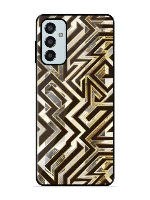 Technology Geometric Seamless Glossy Metal Phone Cover for Samsung Galaxy F13 Zapvi