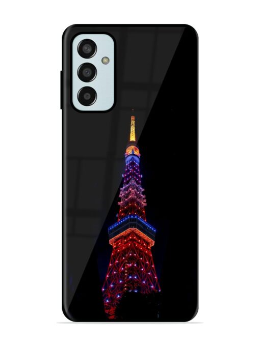 Eiffel Tower Night View Glossy Metal Phone Cover for Samsung Galaxy F13 Zapvi