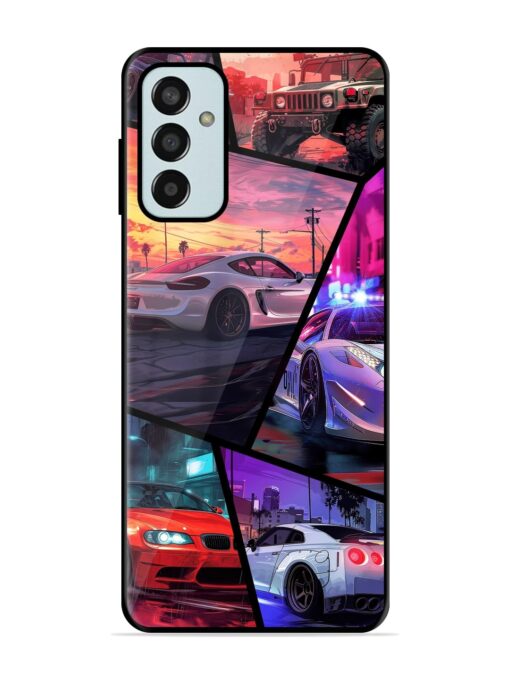 Ride In Pixels Glossy Metal Phone Cover for Samsung Galaxy F13 Zapvi