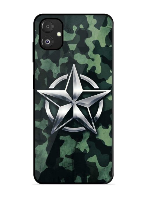 Indian Army Star Design Glossy Metal Phone Cover for Samsung Galaxy F14 (5G) Zapvi